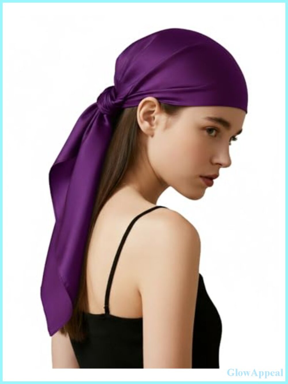 Silk-Like Satin Square Scarf for Women, Headscarf Gift Set, Large 35 Inch